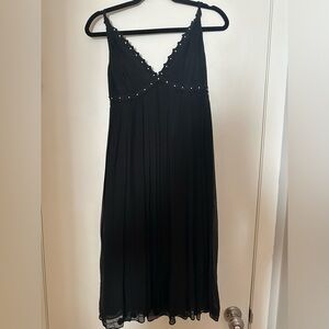 Black Calvin Klein Pleated Dress